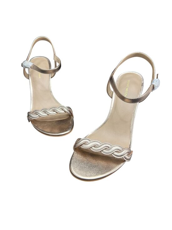 Stuart Weitzman Shoes - Stuart Weitzman Women's Dancer Twistie sandal metallic rose gold, Size 9B NWOB